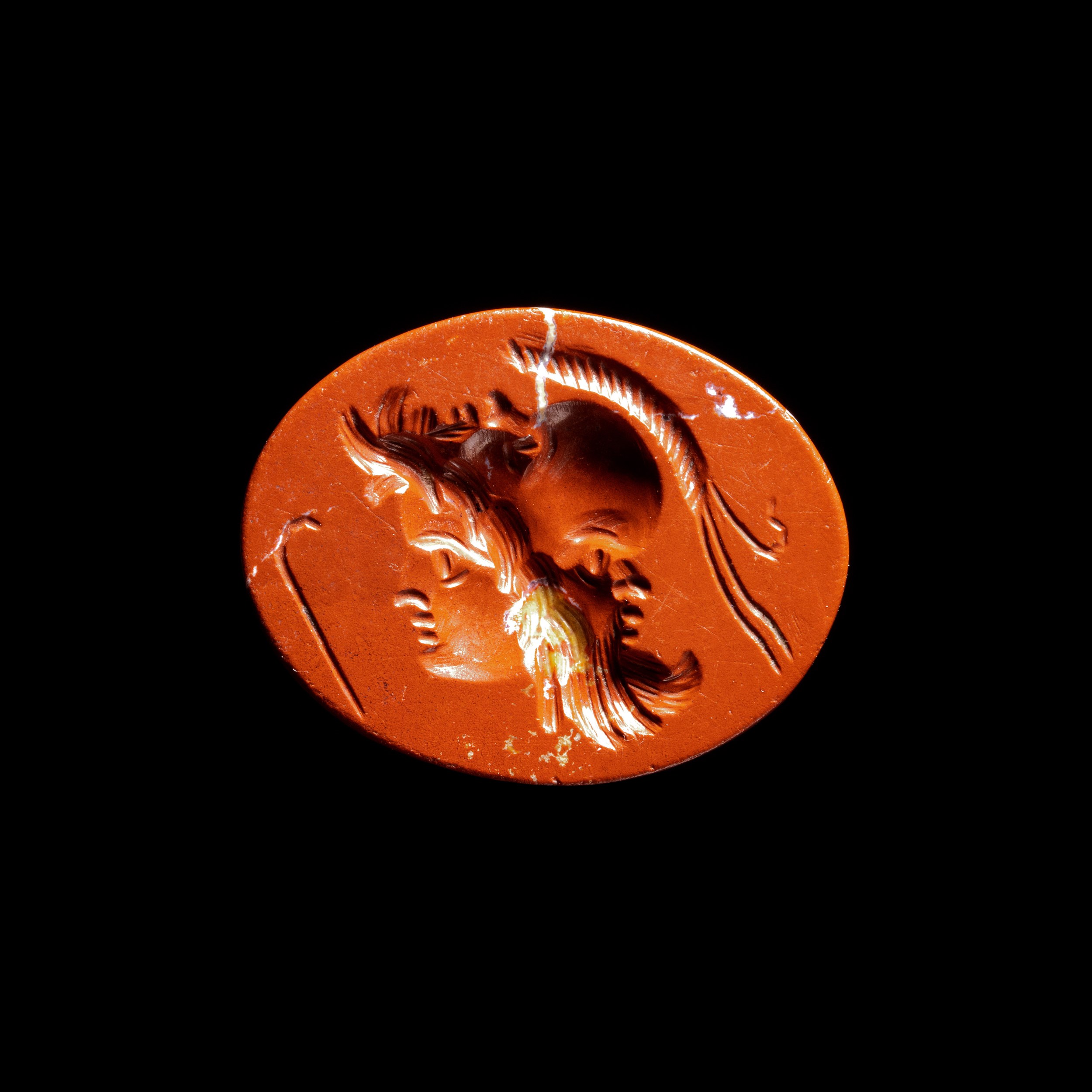 *A Roman red jasper intaglio from the Sangiorgi Collection. Gryllos.